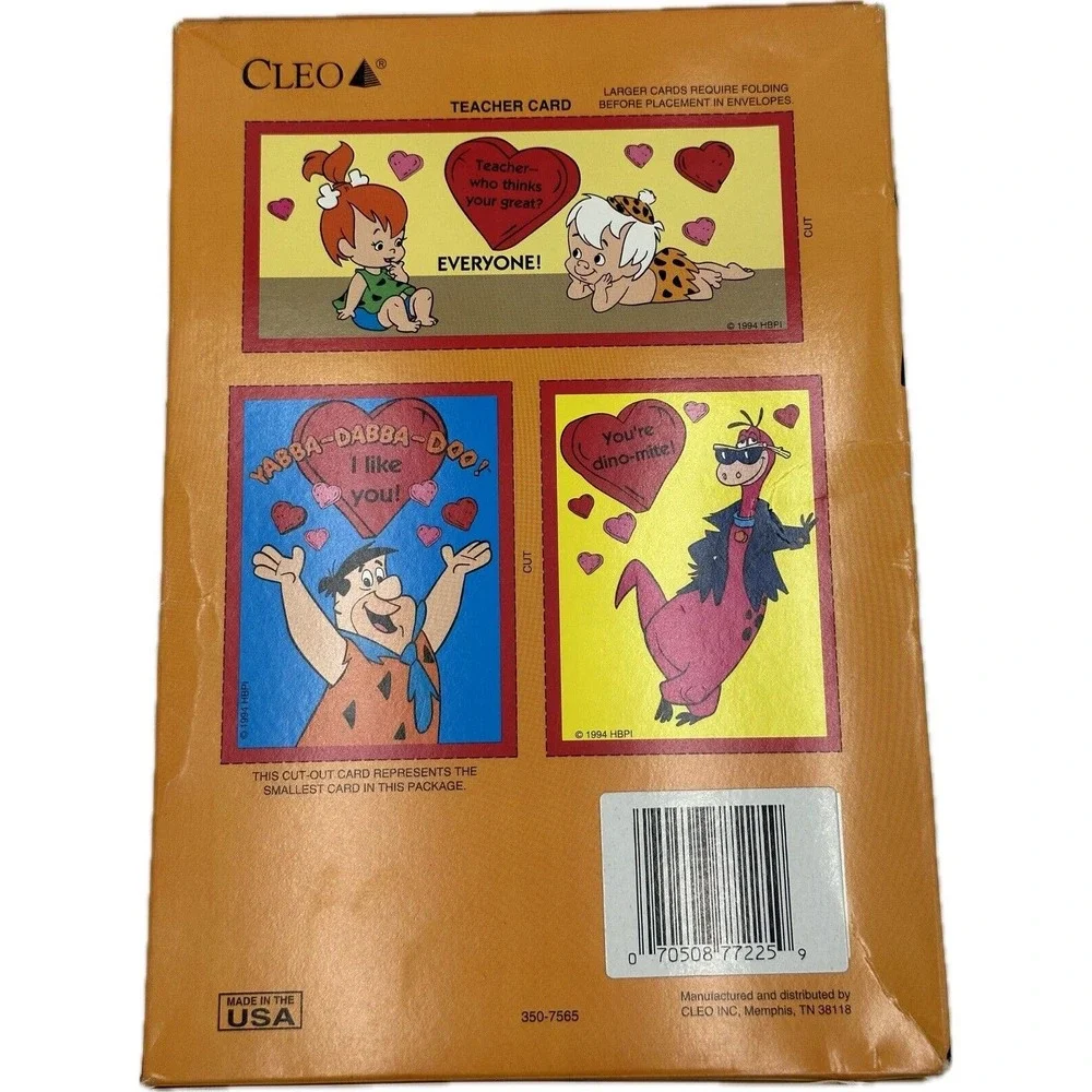 Vtg Valentine's Day Cards The Flintstones‎ Fred Cleo Sealed 1994 Rare Y2K Core